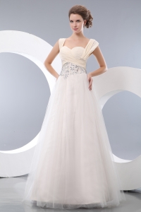 Wonderful Straps Prom / Evening Dress Floor-length Tulle Beading