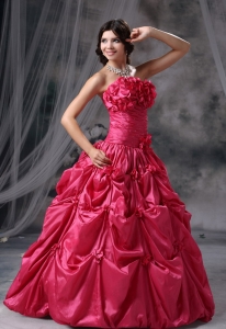 Hand Made Flowers and Pick-ups Ruch Prom Evening Dress