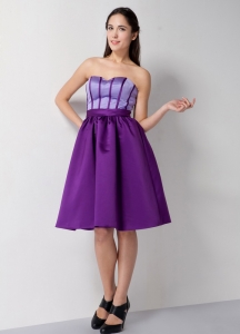 Satin Dama Dresses for Quinceanera Purple Sweetheart
