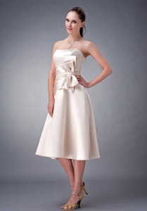 Champagne Ruched Sash Dama Dresses for Quinceanera