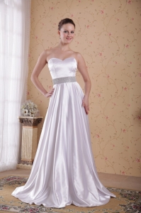 Silver Sweetheart Beading Belt Evening Pageant Dresses