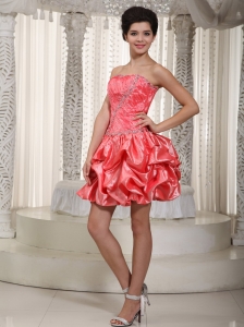 Princess Prom Cocktail Dress Watermelon Mini-length