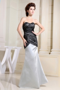 Black and Grey Prom Dress Pleated Sweetheart