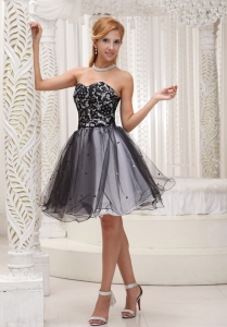 Lace Black and White Cocktail Prom Dress For 2014