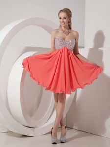 Sweetheart Beading Mini-length Homecoming Dress For Sale