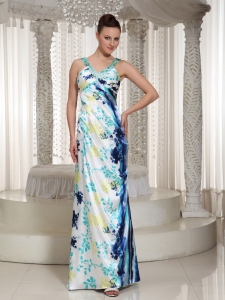 Colorful Beaded V-neck Pageant Evening Dresses
