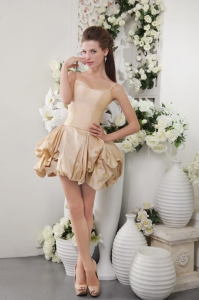 Spaghetti Straps Short Bow Cocktail Holiday Dresses