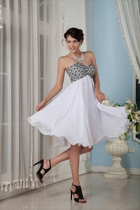 White Sweetheart Knee-length white Prom Cocktail Dresses