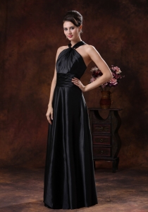 Black Column Halter Maxi/Evening Dresses In 2013