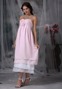 Pink Empire Prom Maxi Dresses Sweetheart Chiffon