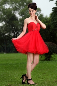 Red Princess Prom Holiday Dresses Sweetheart Oragnza