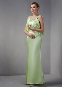 Spring Green Maxi Pageant Dresses Column Scoop
