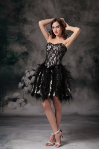 Black Ball Gown Special Fabric Little Black/Homecoming Dresses