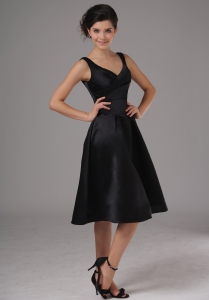 Little Black/Cocktail Dresses With Straps Knee-length