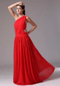 Simple Red Floor-length Maxi/Pageant Dresses