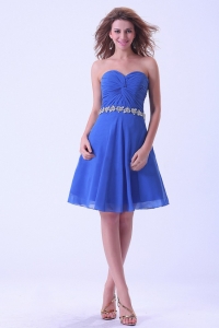 Royal Blue Prom / Homecoming Dress Sweetheart Knee-length