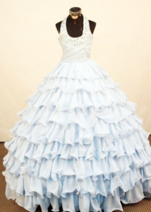 Brand New Ruffled Halter 2013 Little Girl Pageant Dress