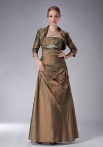Olive Green Ankle-length Mother Of The Bride Dresses Appliques
