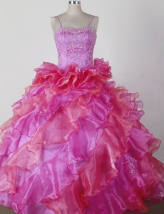 Brand New Ball Gown Little Girl Pageant Dress Beading Ruffles