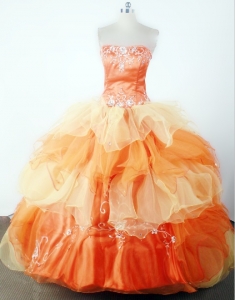 Colorful Little Girl Pageant Dress with Embroidery layers