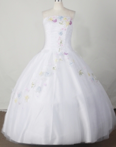 Romantic White sssLittle Girl Pageant Dress Embroidery Beading