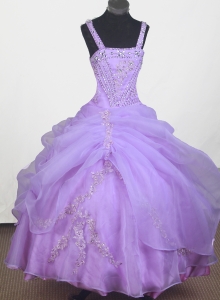 Beautiful Glitz Pageant Dress with Appliques Beading