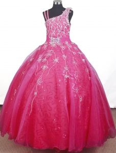 Embroidery Beading Strap Floor-length Girl Pageant Dresses
