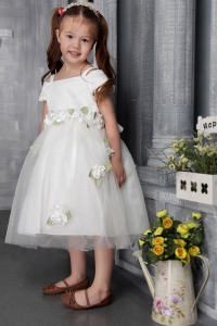 Newest Flower Girl Dress with Pretty Hand Made Flowers
