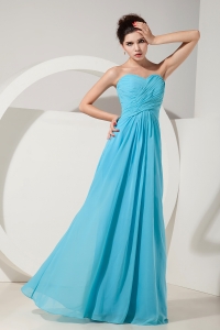 Aqua Blue Bridesmaid dresses Empire Sweetheart