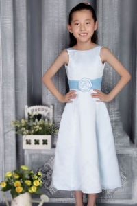 Light Blue Flower Girl Dress A-line Princess