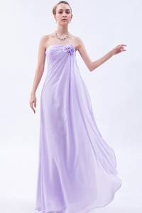 Lilac Strapless Mother of the Bride Dress Hand Made Flower