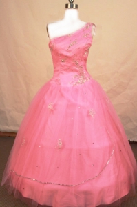 Romantic Tulle Pink Beading Little Girl Dresses