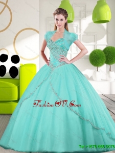 2015 New Style Sweetheart Ball Gown Quinceanera Dresses with Appliques