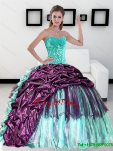 2015 Lovely Sweetheart Quinceanera Dress with Pick up and Ruffles