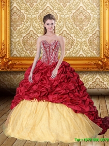 New Style Beading and Pick Ups Sweetheart Quinceanera Dresses for 2015