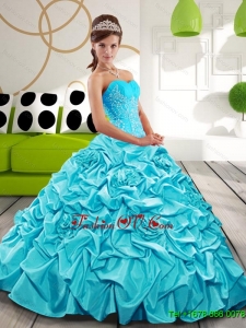 New Style Sweetheart Quinceanera Dresses with Appliques and Pick Ups