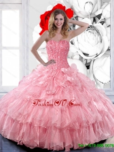 Designer Sweetheart 2015 Quinceanera Dresses with Ruffled Layers