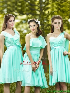 Lovely Belted and Ruched Short Prom Dress in Apple Green