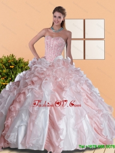2015 Exclusive Sweetheart Sweet Sixteen Dresses with Beading and Ruffles