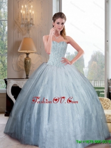2015 Fashionable Sweetheart Ball Gown Sweet Sixteen Dresses with Beading