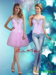 Elegant Beading and Ruffles Sweetheart Prom Dress for 2015