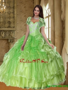 Unique 2015 Quinceanera Dresses with Beading and Ruffles