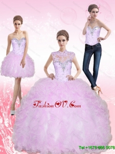 New Style Sweetheart Beading and Ruffles Quinceanera Dresses for 2015