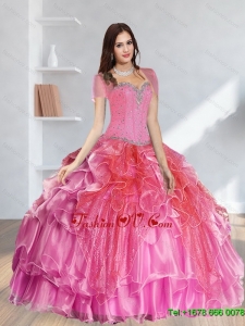 Designer Beading Quinceanera Dresses in Multi Color for 2015