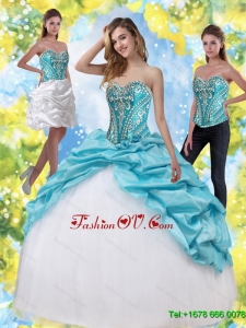 Unique Quinceanera Dresses with Embroidery and Pick Ups