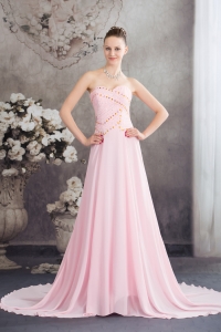 Sweetheart Empire Court Train Prom Dress