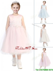 New Arrivals Scoop Little Girl Pageant Dress with Appliques and Beading