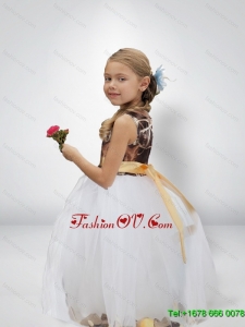 Ball Gown Camo Flower Girl Dresses with Bowknot