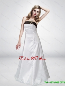 Discout A Line Strapless White Camo Wedding Dresses