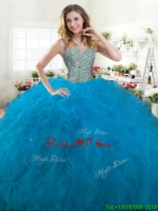Best Selling Big Puffy Quinceanera Dress with Beading and Ruffle